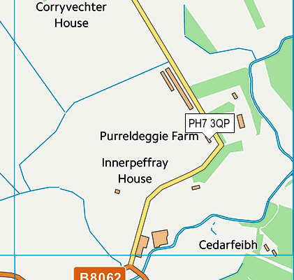 PH7 3QP map - OS VectorMap District (Ordnance Survey)