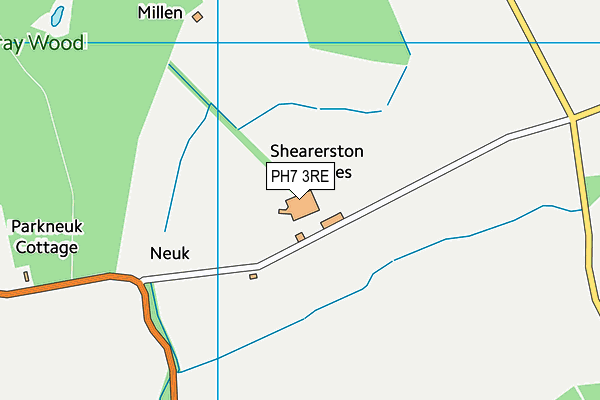 PH7 3RE map - OS VectorMap District (Ordnance Survey)
