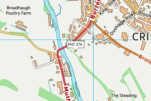 PH7 3TA map - OS VectorMap District (Ordnance Survey)