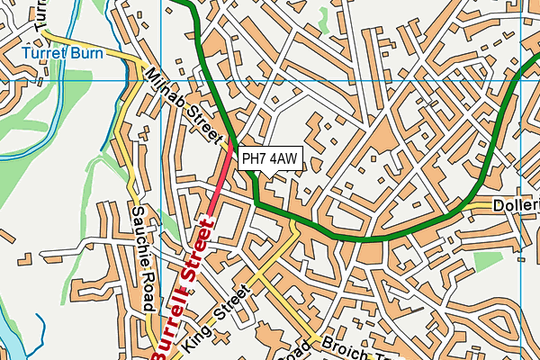 PH7 4AW map - OS VectorMap District (Ordnance Survey)