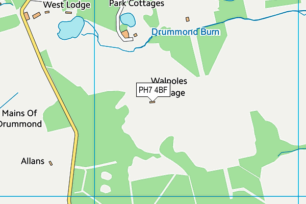 PH7 4BF map - OS VectorMap District (Ordnance Survey)