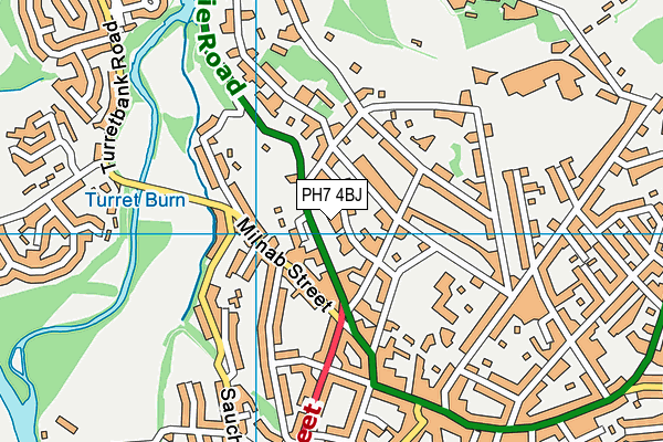 PH7 4BJ map - OS VectorMap District (Ordnance Survey)