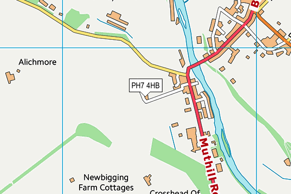 PH7 4HB map - OS VectorMap District (Ordnance Survey)