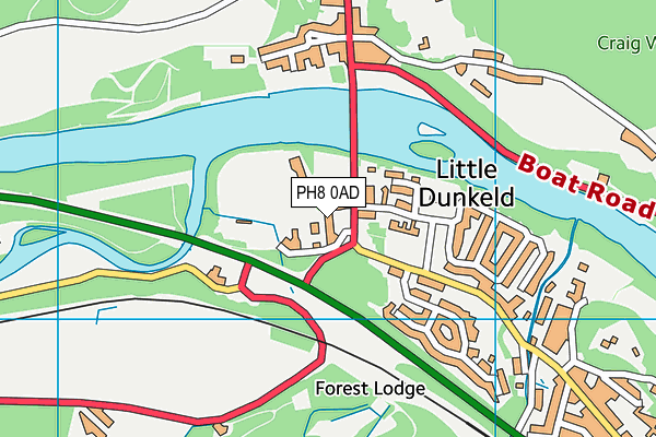 PH8 0AD map - OS VectorMap District (Ordnance Survey)