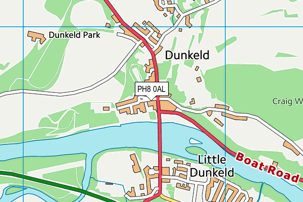 PH8 0AL map - OS VectorMap District (Ordnance Survey)