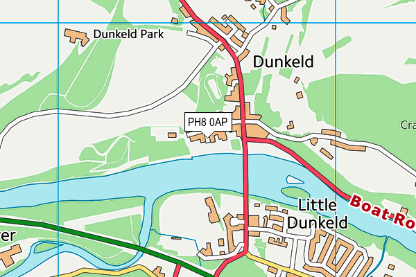 PH8 0AP map - OS VectorMap District (Ordnance Survey)