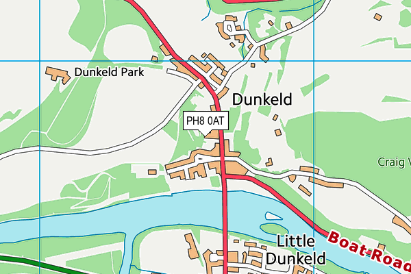 PH8 0AT map - OS VectorMap District (Ordnance Survey)