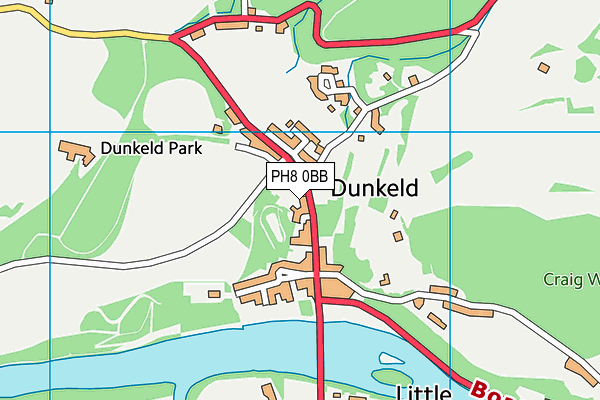 PH8 0BB map - OS VectorMap District (Ordnance Survey)