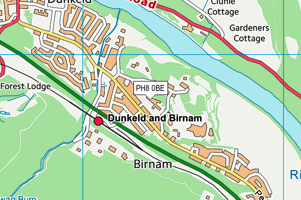 PH8 0BE map - OS VectorMap District (Ordnance Survey)