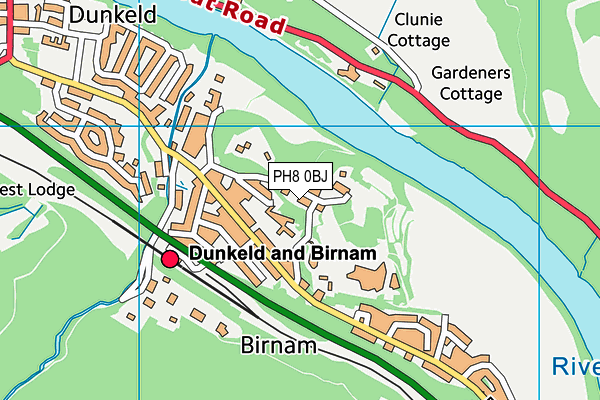 PH8 0BJ map - OS VectorMap District (Ordnance Survey)