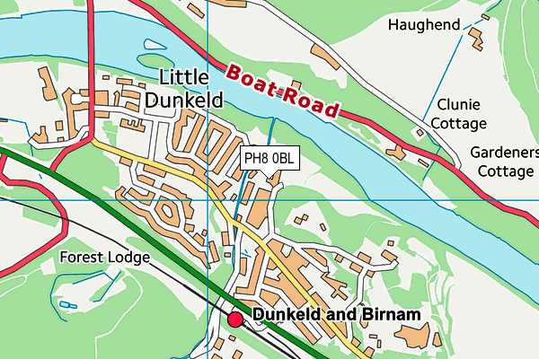 PH8 0BL map - OS VectorMap District (Ordnance Survey)