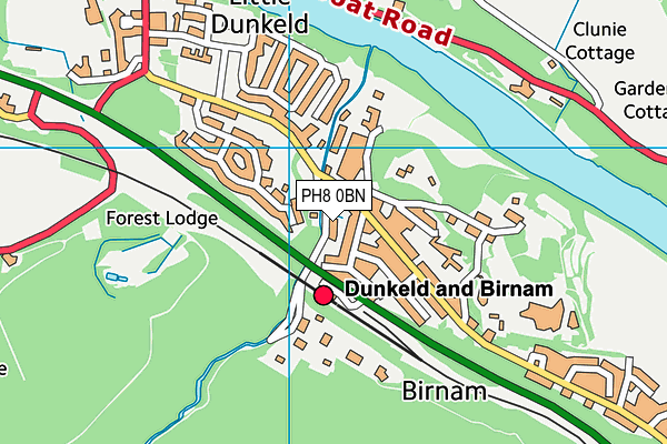 PH8 0BN map - OS VectorMap District (Ordnance Survey)