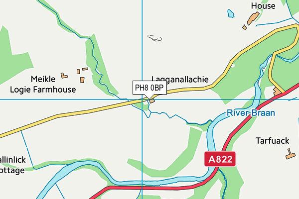 PH8 0BP map - OS VectorMap District (Ordnance Survey)