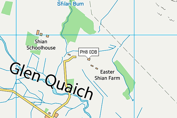 PH8 0DB map - OS VectorMap District (Ordnance Survey)