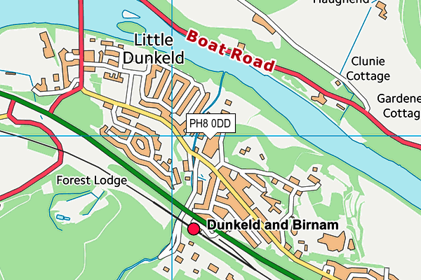 PH8 0DD map - OS VectorMap District (Ordnance Survey)