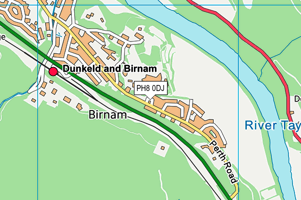 PH8 0DJ map - OS VectorMap District (Ordnance Survey)