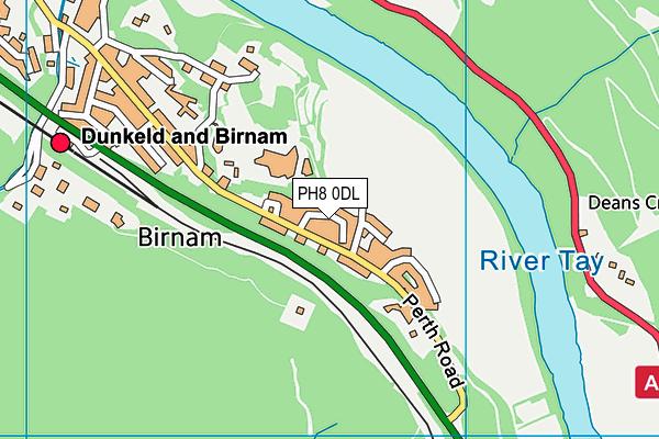 PH8 0DL map - OS VectorMap District (Ordnance Survey)