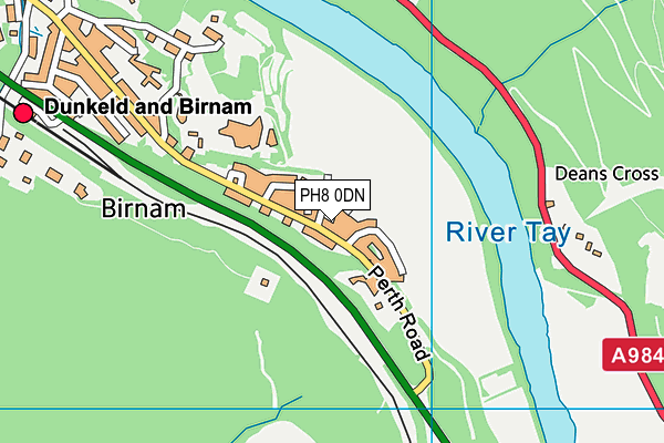 PH8 0DN map - OS VectorMap District (Ordnance Survey)