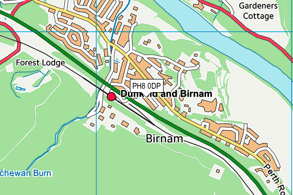 PH8 0DP map - OS VectorMap District (Ordnance Survey)