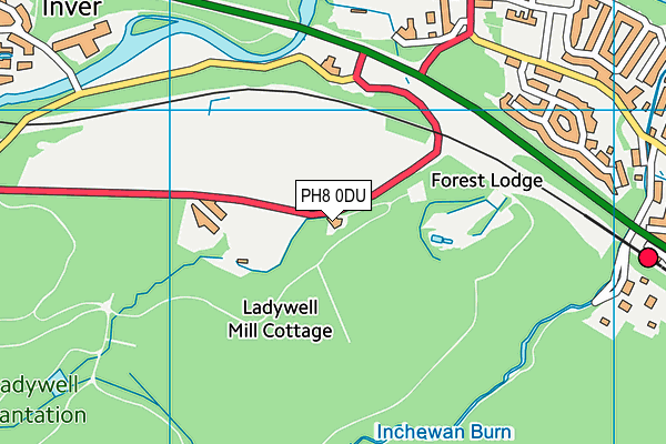 PH8 0DU map - OS VectorMap District (Ordnance Survey)