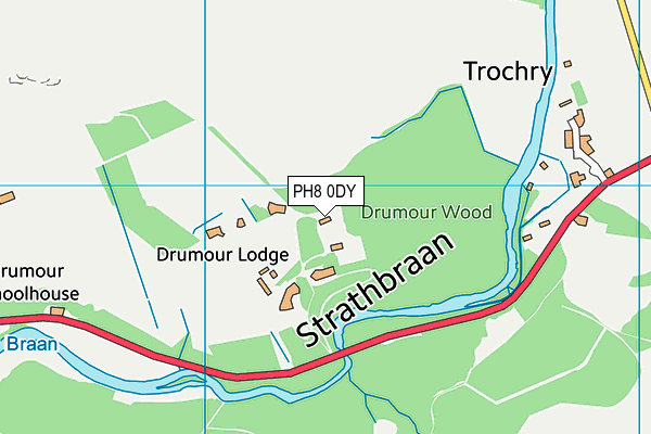 PH8 0DY map - OS VectorMap District (Ordnance Survey)