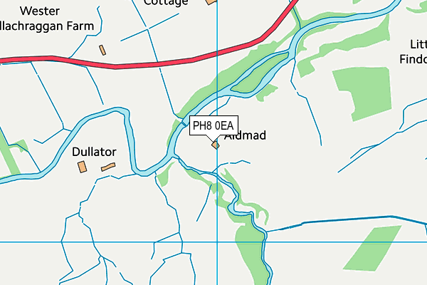 PH8 0EA map - OS VectorMap District (Ordnance Survey)