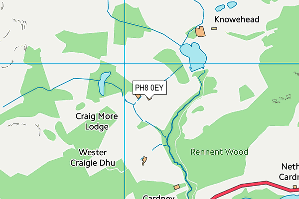 PH8 0EY map - OS VectorMap District (Ordnance Survey)