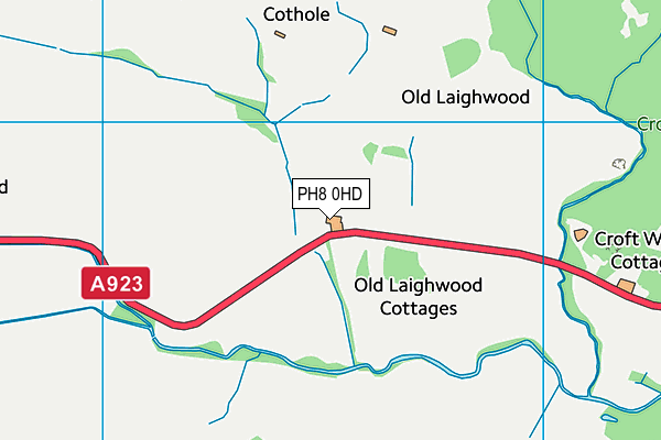 PH8 0HD map - OS VectorMap District (Ordnance Survey)