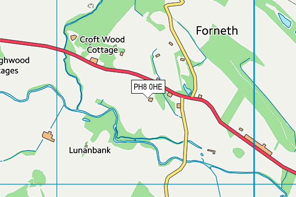 PH8 0HE map - OS VectorMap District (Ordnance Survey)