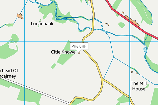 PH8 0HF map - OS VectorMap District (Ordnance Survey)