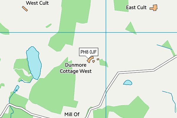 PH8 0JF map - OS VectorMap District (Ordnance Survey)