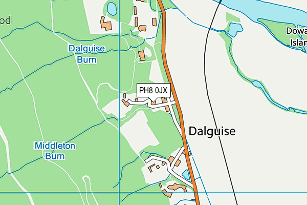 PH8 0JX map - OS VectorMap District (Ordnance Survey)