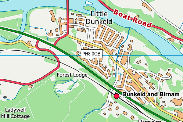 PH8 0QB map - OS VectorMap District (Ordnance Survey)