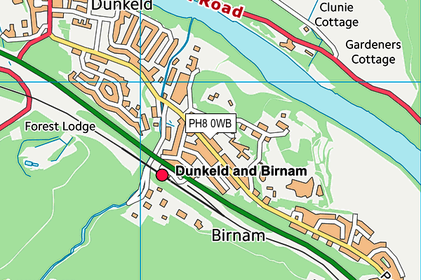 PH8 0WB map - OS VectorMap District (Ordnance Survey)