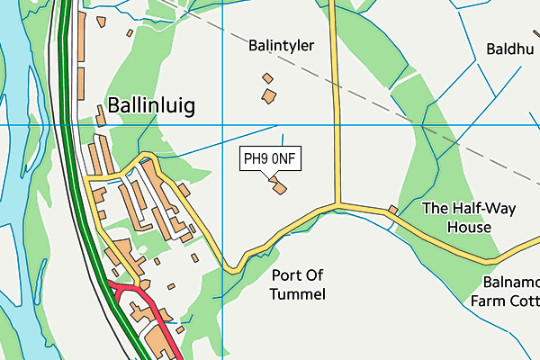 PH9 0NF map - OS VectorMap District (Ordnance Survey)