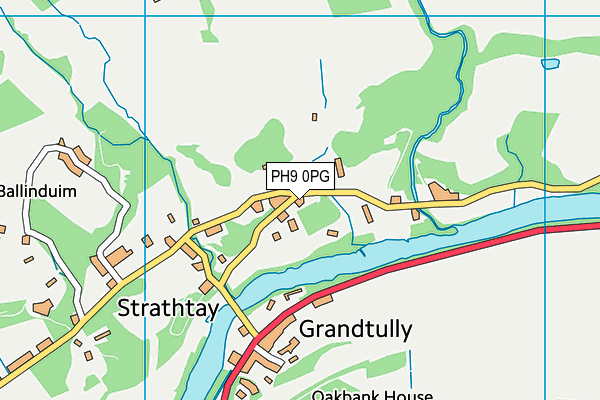 PH9 0PG map - OS VectorMap District (Ordnance Survey)