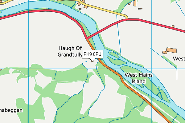 PH9 0PU map - OS VectorMap District (Ordnance Survey)