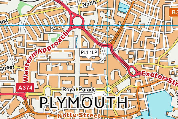 PL1 1LP map - OS VectorMap District (Ordnance Survey)