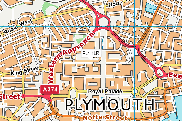 PL1 1LR map - OS VectorMap District (Ordnance Survey)