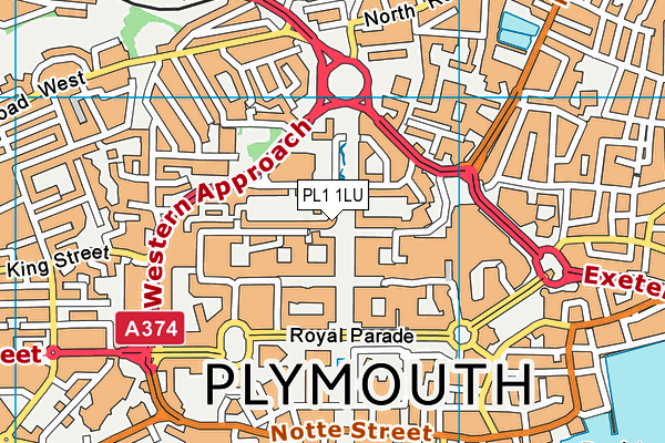 PL1 1LU map - OS VectorMap District (Ordnance Survey)