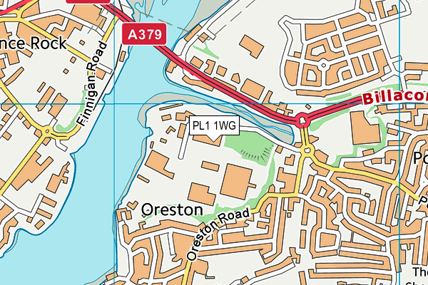 PL1 1WG map - OS VectorMap District (Ordnance Survey)