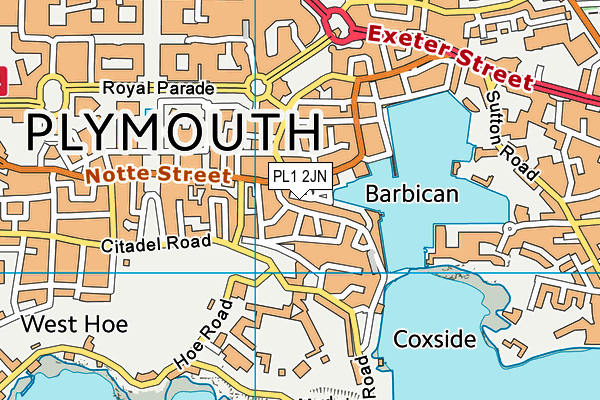 PL1 2JN map - OS VectorMap District (Ordnance Survey)