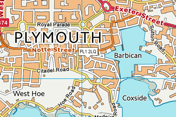 PL1 2LQ map - OS VectorMap District (Ordnance Survey)