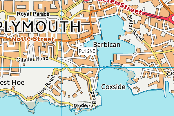 PL1 2NE map - OS VectorMap District (Ordnance Survey)