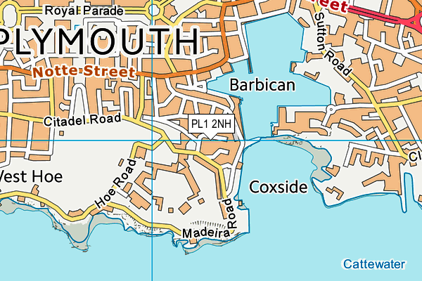 PL1 2NH map - OS VectorMap District (Ordnance Survey)