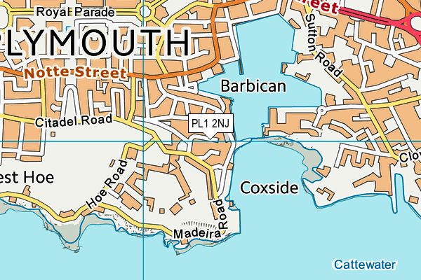 PL1 2NJ map - OS VectorMap District (Ordnance Survey)