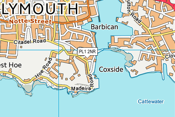 PL1 2NR map - OS VectorMap District (Ordnance Survey)