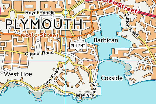 PL1 2NT map - OS VectorMap District (Ordnance Survey)