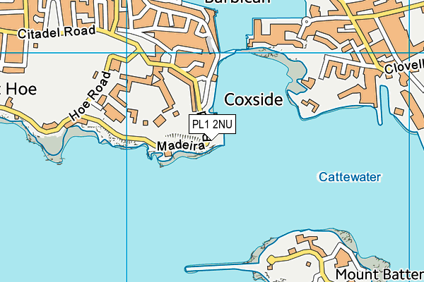 PL1 2NU map - OS VectorMap District (Ordnance Survey)