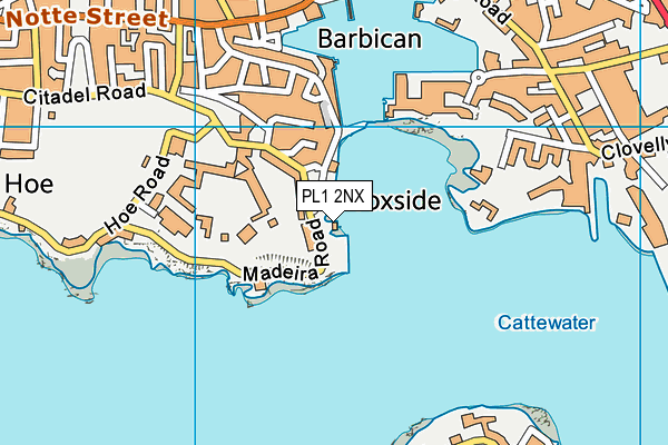 PL1 2NX map - OS VectorMap District (Ordnance Survey)